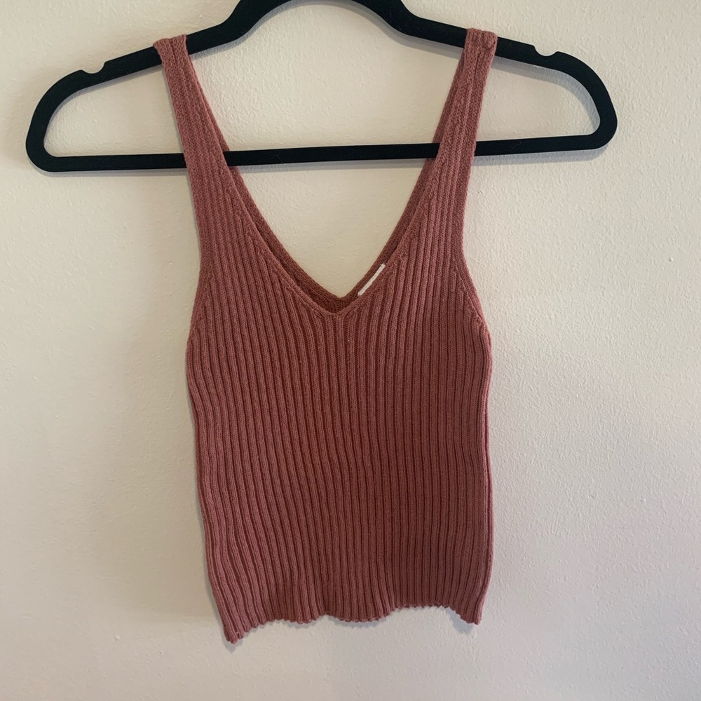 Tilly’s rust colored sweater tank